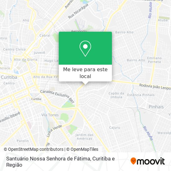 Santuário Nossa Senhora de Fátima mapa