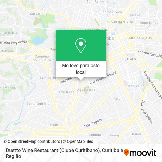 Duetto Wine Restaurant (Clube Curitibano) mapa