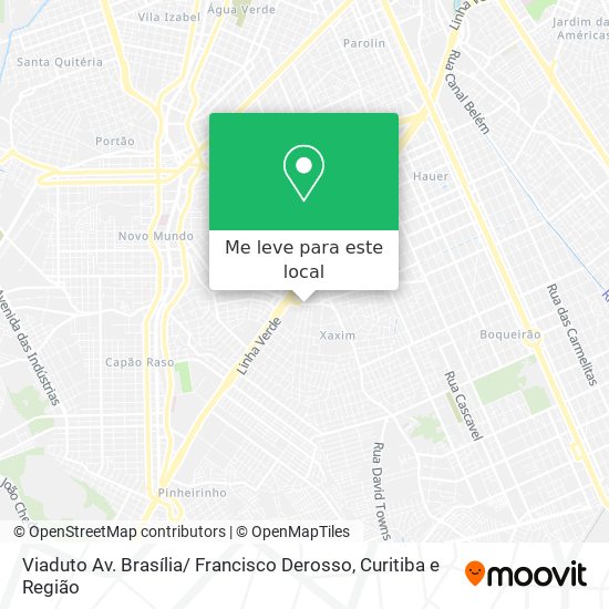 Viaduto Av. Brasília/ Francisco Derosso mapa