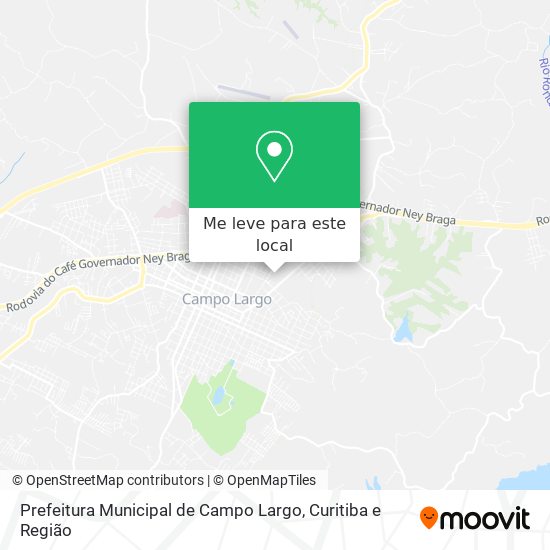 Prefeitura Municipal de Campo Largo mapa