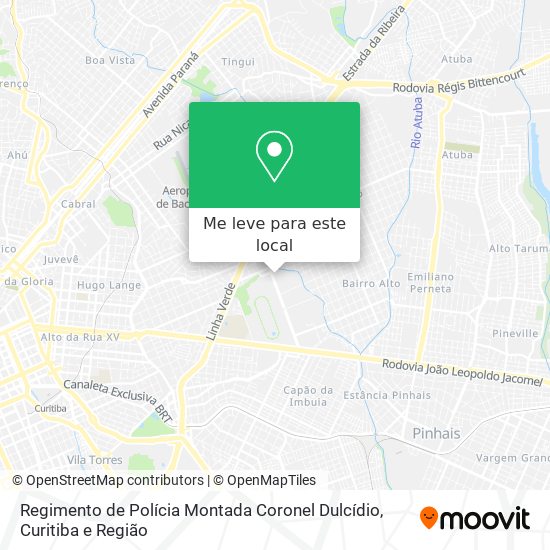 Regimento de Polícia Montada Coronel Dulcídio mapa