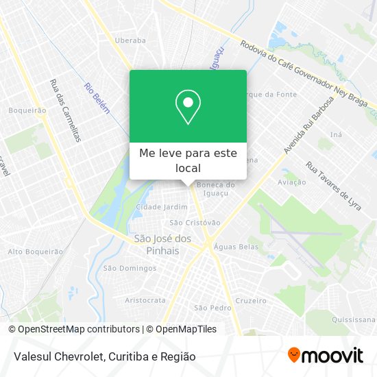 Valesul Chevrolet mapa