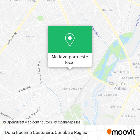 Dona Iracema Costureira mapa