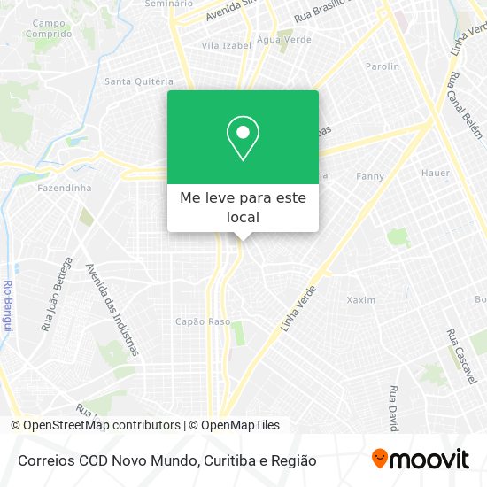 Correios CCD Novo Mundo mapa
