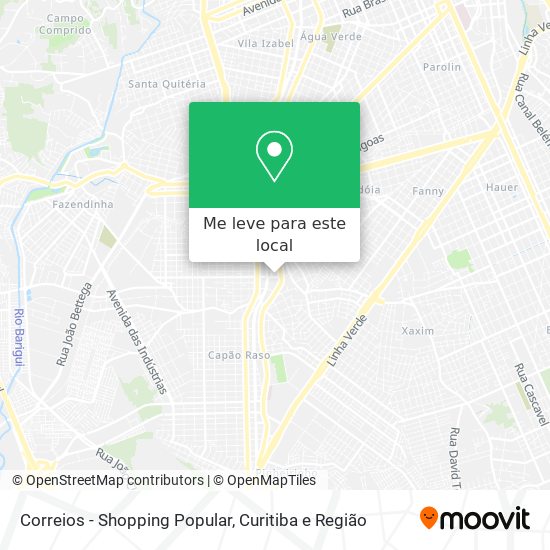 Correios - Shopping Popular mapa