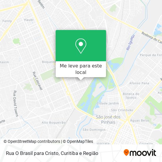 Rua O Brasil para Cristo mapa