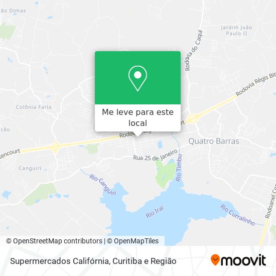 Supermercados Califórnia mapa