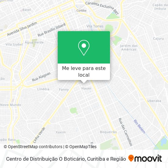 Centro de Distribuição O Boticário mapa