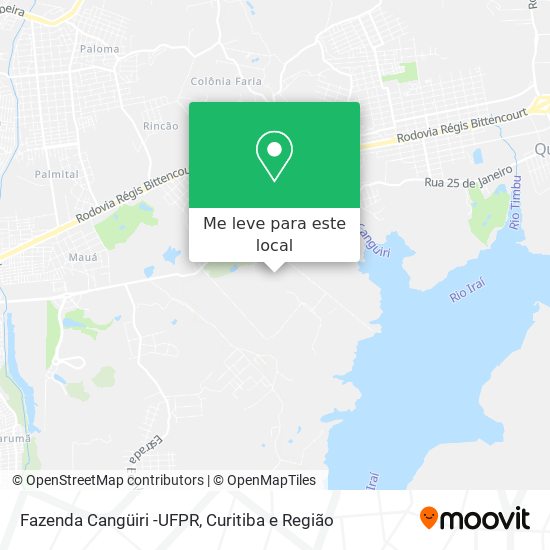 Fazenda Cangüiri -UFPR mapa