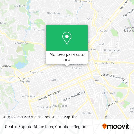 Centro Espírita Abibe Isfer mapa