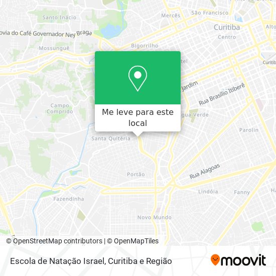 Escola de Natação Israel mapa