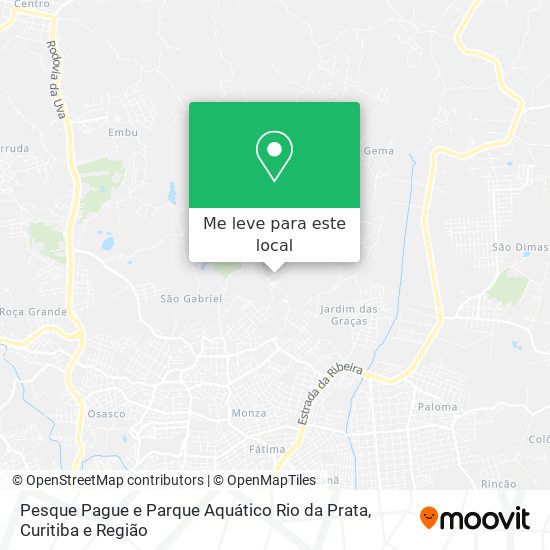 Pesque Pague e Parque Aquático Rio da Prata mapa