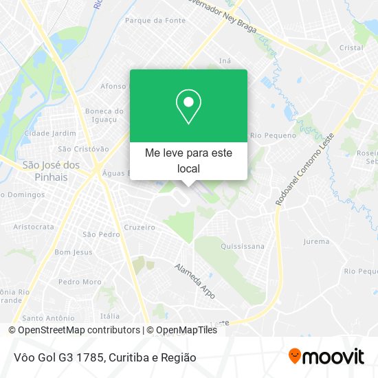 Vôo Gol G3 1785 mapa