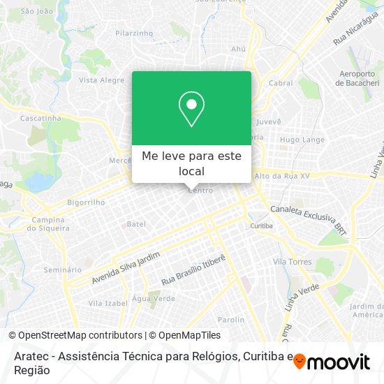 Aratec - Assistência Técnica para Relógios mapa