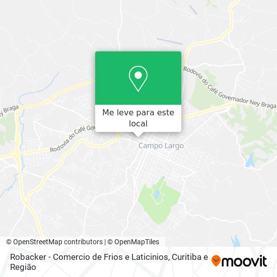 Robacker - Comercio de Frios e Laticinios mapa