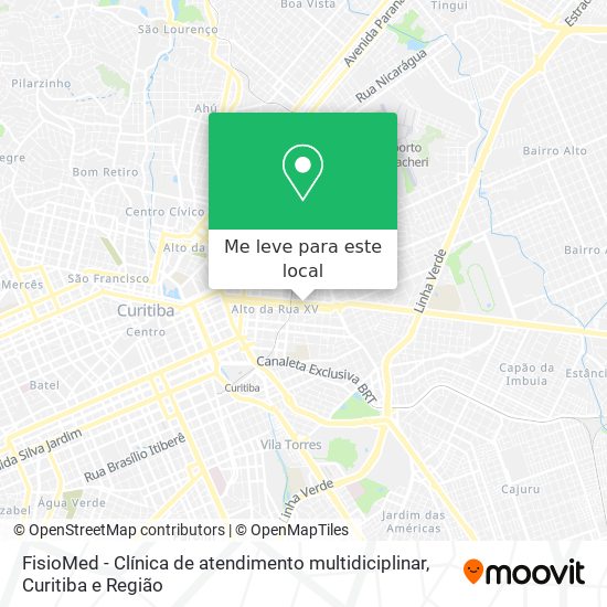 FisioMed - Clínica de atendimento multidiciplinar mapa