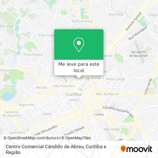 Centro Comercial Cândido de Abreu mapa