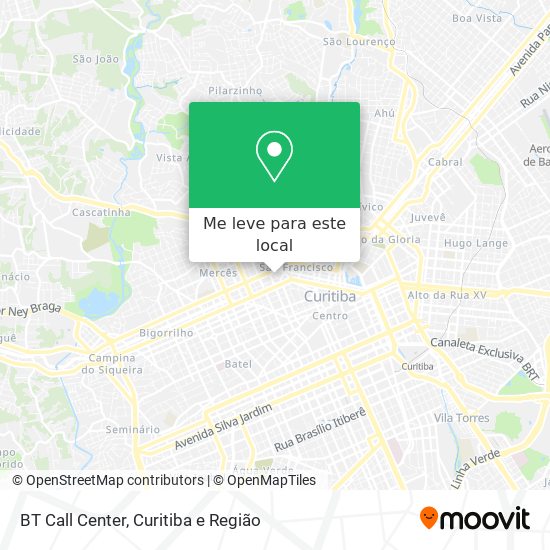 BT Call Center mapa