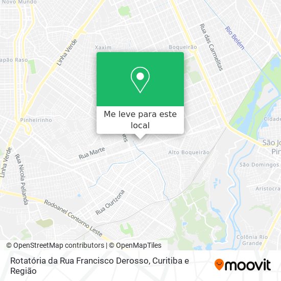 Rotatória da Rua Francisco Derosso mapa