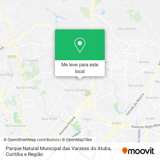 Parque Natural Municipal das Varzeas do Atuba mapa