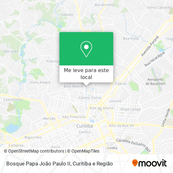 Bosque Papa João Paulo II mapa