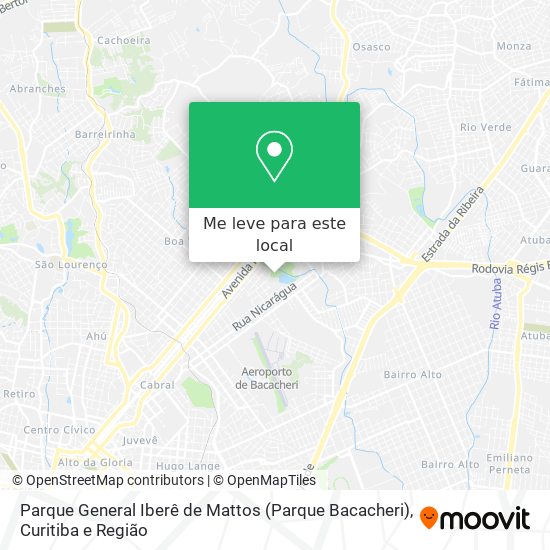 Parque General Iberê de Mattos (Parque Bacacheri) mapa