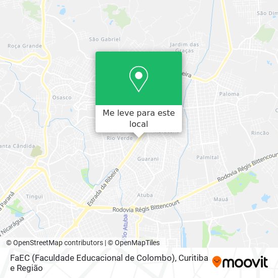 FaEC (Faculdade Educacional de Colombo) mapa