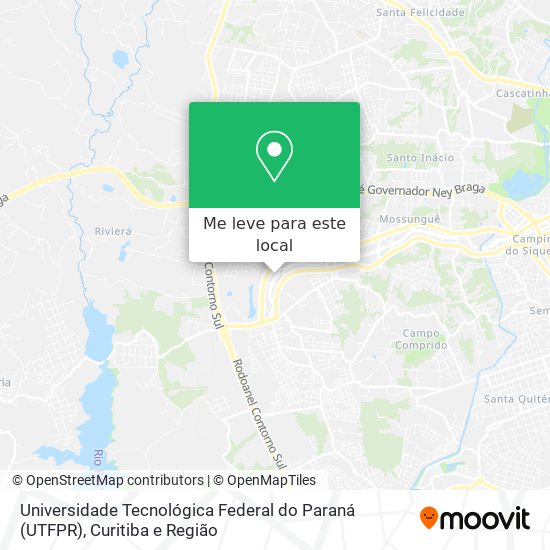 Universidade Tecnológica Federal do Paraná (UTFPR) mapa