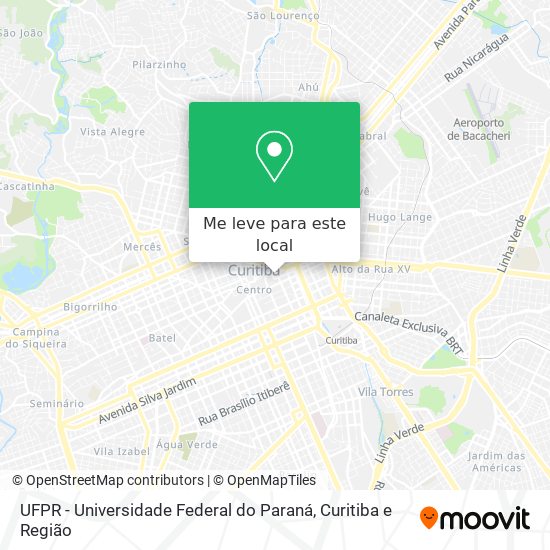 UFPR - Universidade Federal do Paraná mapa