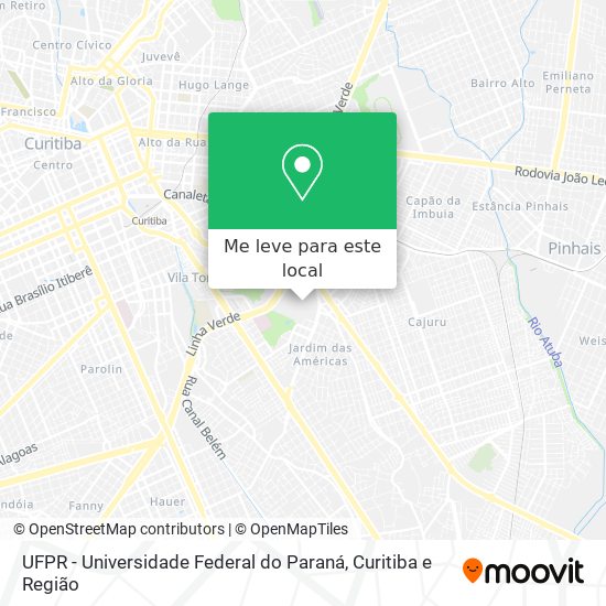 UFPR - Universidade Federal do Paraná mapa