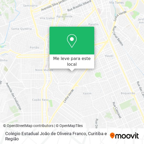 Colégio Estadual João de Oliveira Franco mapa