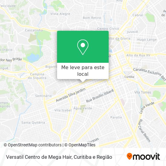 Versatil Centro de Mega Hair mapa