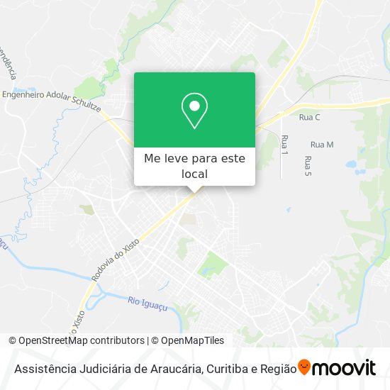 Assistência Judiciária de Araucária mapa
