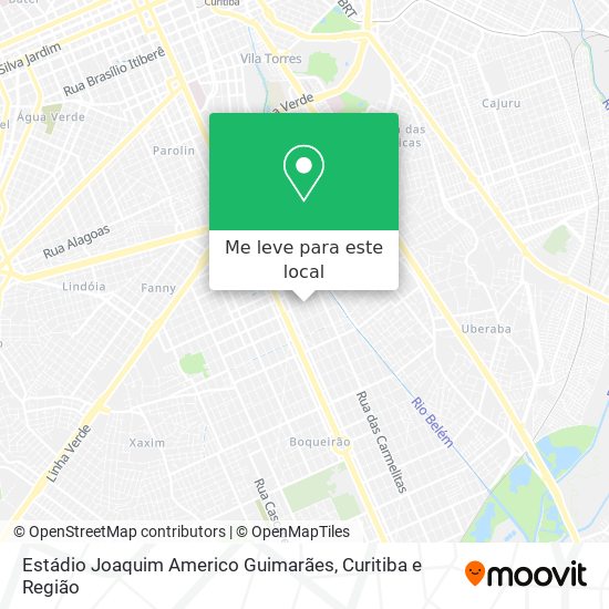 Estádio Joaquim Americo Guimarães mapa