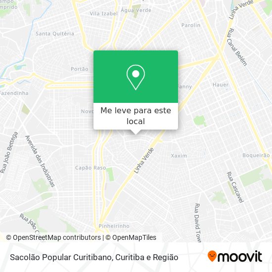 Sacolão Popular Curitibano mapa