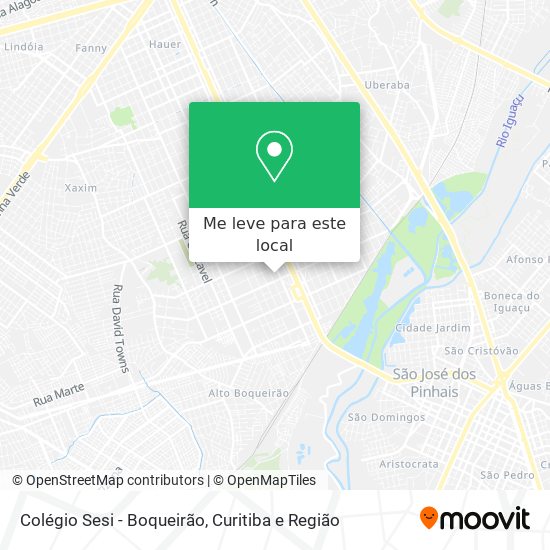 Colégio Sesi - Boqueirão mapa