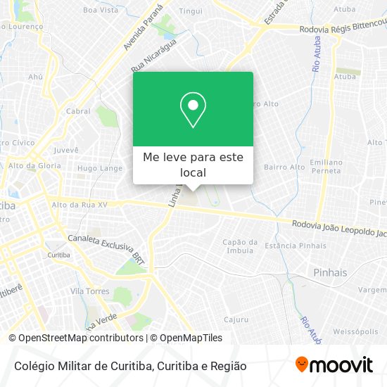 Colégio Militar de Curitiba mapa