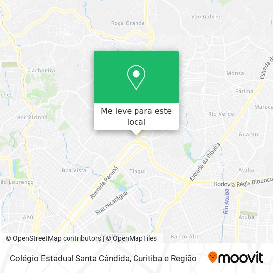 Colégio Estadual Santa Cândida mapa