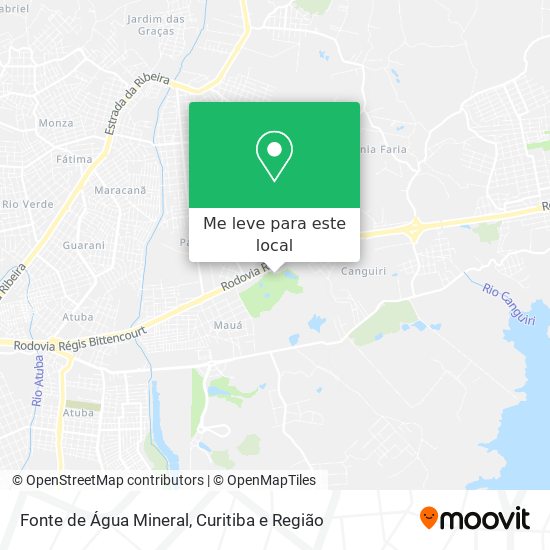Fonte de Água Mineral mapa
