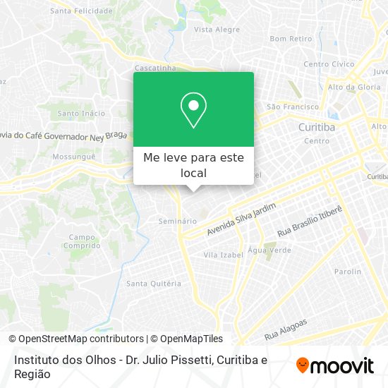 Instituto dos Olhos - Dr. Julio Pissetti mapa