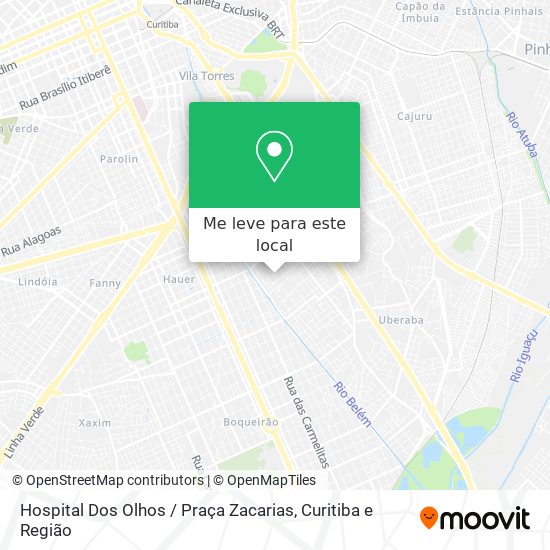 Hospital Dos Olhos / Praça Zacarias mapa
