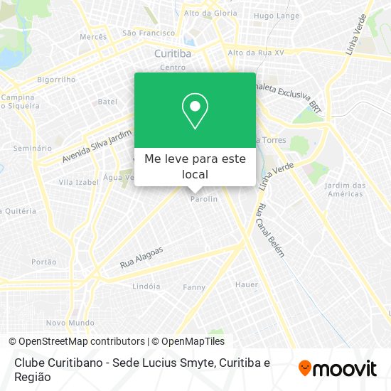 Clube Curitibano - Sede Lucius Smyte mapa