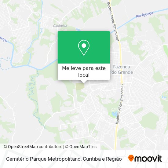 Cemitério Parque Metropolitano mapa