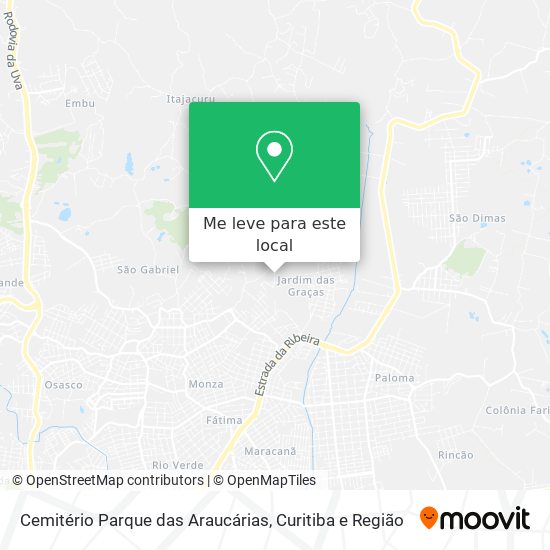 Cemitério Parque das Araucárias mapa