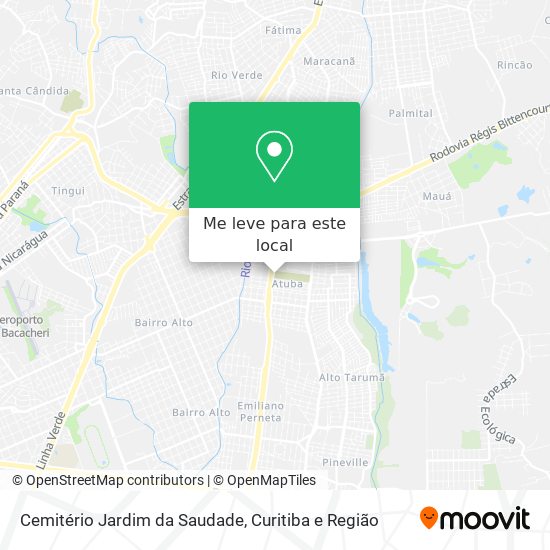 Cemitério Jardim da Saudade mapa