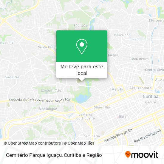 Cemitério Parque Iguaçu mapa