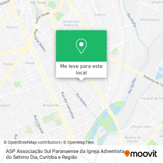 ASP Associação Sul Paranaense da Igreja Adventista do Sétimo Dia mapa