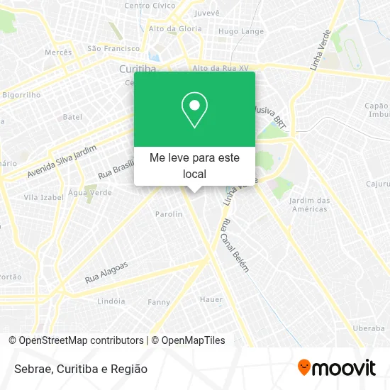 Sebrae mapa