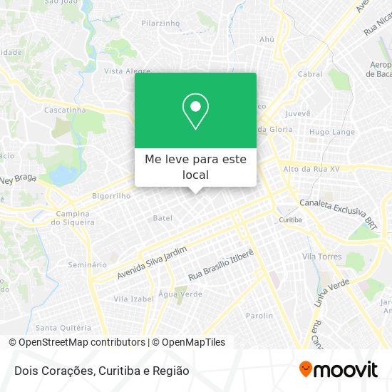 Dois Corações mapa