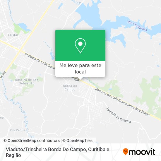 Viaduto / Trincheira Borda Do Campo mapa